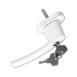 Tectake 2 x Klamka do okna na zamek z kluczykiem