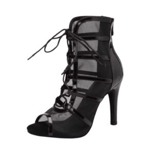 Buty taneczne damskie czarne EU35 (21cm) siatka szpilka 9 cm