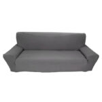 Szary pokrowiec na sofę 190-230 cm