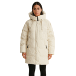 Pikowana damska kurtka beżowa L/XL