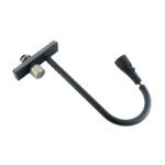 Nowoczesna czarna bateria kuchenna z wyciąganą wylewką