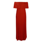 Plisowana sukienka maxi czerwona rozmiar M/L