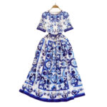 Sukienka wzorzysta w stylu Włoskim XS/S