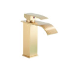 Luksusowa Bateria Umywalkowa Wodospadowa Złota