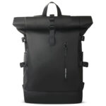 Plecak turystyczny górski czarny unisex zwijany z USB