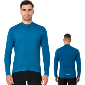 Koszulka rowerowa kolarska męska długi rękaw M niebieska oddychająca