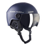 Kask narciarski z szybą S/M 54-57 cm niebieski z regulacją