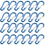 Karabińczyk aluminiowy niebieski – uniwersalny uchwyt 20szt