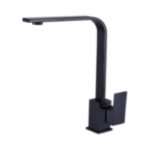 Nowoczesna czarna bateria kuchenna stojąca