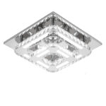 Ekskluzywna lampa LED z kryształami 3 kolory światła plafon sufitowy