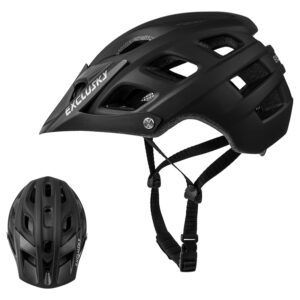 Kask rowerowy miejski czarny L 56-61 cm z regulacją i daszkiem