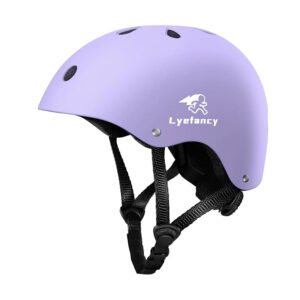 Kask rowerowy hulajnogowy M 55-57 cm fioletow