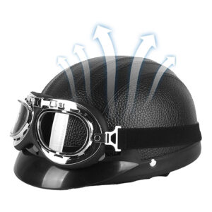 Kask rowerowy retro z okularami rozmiar M 56-60 cm