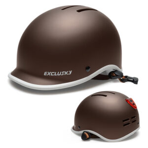 Kask rowerowy miejski z lampką LED rozmiar L 56-61 cm