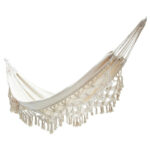 Hamak bawełniany boho 200x150 cm z frędzlami