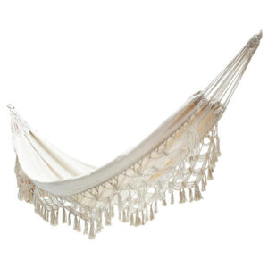 Hamak bawełniany boho 200x150 cm z frędzlami