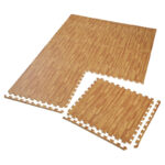 Mata piankowa podłogowa 185x124 cm puzzle wzór drewna