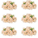 Zestaw 6 paneli kwiatowych dekoracyjnych sztuczne kwiaty