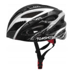 Kask rowerowy czarno-biały M 52–56 cm lekki wentylowany