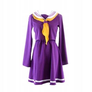 Strój cosplay Shiro Anime No Game No Life sukienka płaszcz S/M