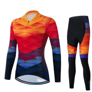Damski komplet rowerowy kolarski ocieplany Bluza + spodnie z wkładką Rozmiar M (EU 38/40)