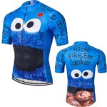 Koszulka rowerowa kolarska męska EU M „Ride Bike, Eat Cookie”
