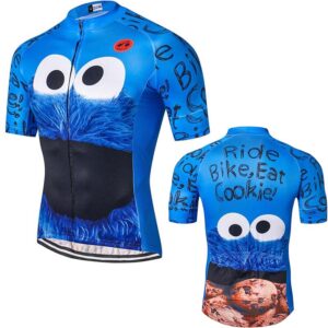 Koszulka rowerowa kolarska męska EU M „Ride Bike, Eat Cookie”