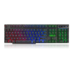 Klawiatura przewodowa USB podświetlana gamingowa RGB