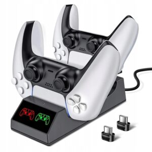 Stacja ładująca do padów DualSense PlayStation 5 ładowanie 2 kontrolerów jednocześnie LED