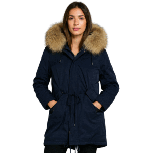 Damska parka z futerkiem L