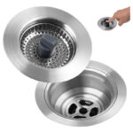 Sitko odpływowe stal nierdzewna do zlewu 70–86 mm