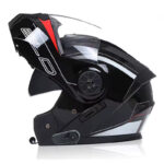 Kask motocyklowy szczękowy z Bluetooth XL 60–62 cm