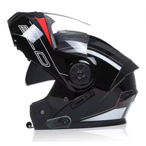 Kask motocyklowy szczękowy z Bluetooth XL 60–62 cm