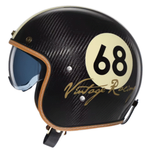Kask motocyklowy Vintage XL 60–62 cm retro z szybą przeciwsłoneczną