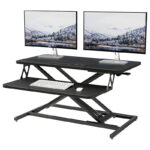 Regulowany stojak biurkowy podwójny pod monitor i laptop