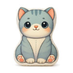 Poduszka dekoracyjna wzór kotek plusz 35x27 cm przytulanka