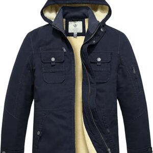 Granatowa kurtka męska outdoor ocieplana S