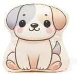 Poduszka dekoracyjna wzór Piesek 38x28 cm plusz miękka przytulanka