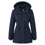 Granatowa damska kurtka casual z kapturem rozmiar XXL