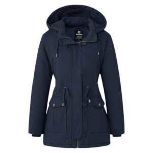 Granatowa damska kurtka casual z kapturem rozmiar XXL