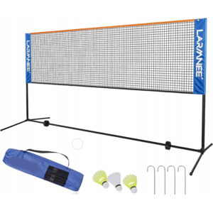 Wytrzymała siatka do badmintona z regulacją 107–155 cm