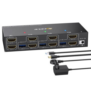Przełącznik KVM DisplayPort 3 komputery 2 monitory