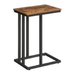 Stolik boczny loft z metalową ramą i blatem