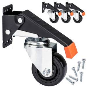 Zestaw 4 podnoszonych kółek warsztatowych do dużych obciążeń 400 kg