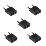 5sztuk Adapter przejściówka wtyczka USA na EU konwerter A na E