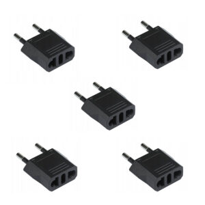 5sztuk Adapter przejściówka wtyczka USA na EU konwerter A na E