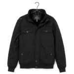 Czarna męska kurtka casual z kieszeniami ocieplana XXL