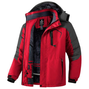 Czerwona męska kurtka outdoor wodoodporna ocieplana rozmiar XL