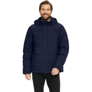 Męska granatowa kurtka casual XL wygodna i funkcjonalna