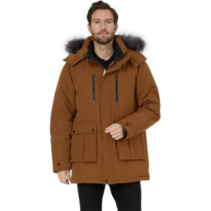 Kurtka męska brązowa outdoor ocieplana L/XL